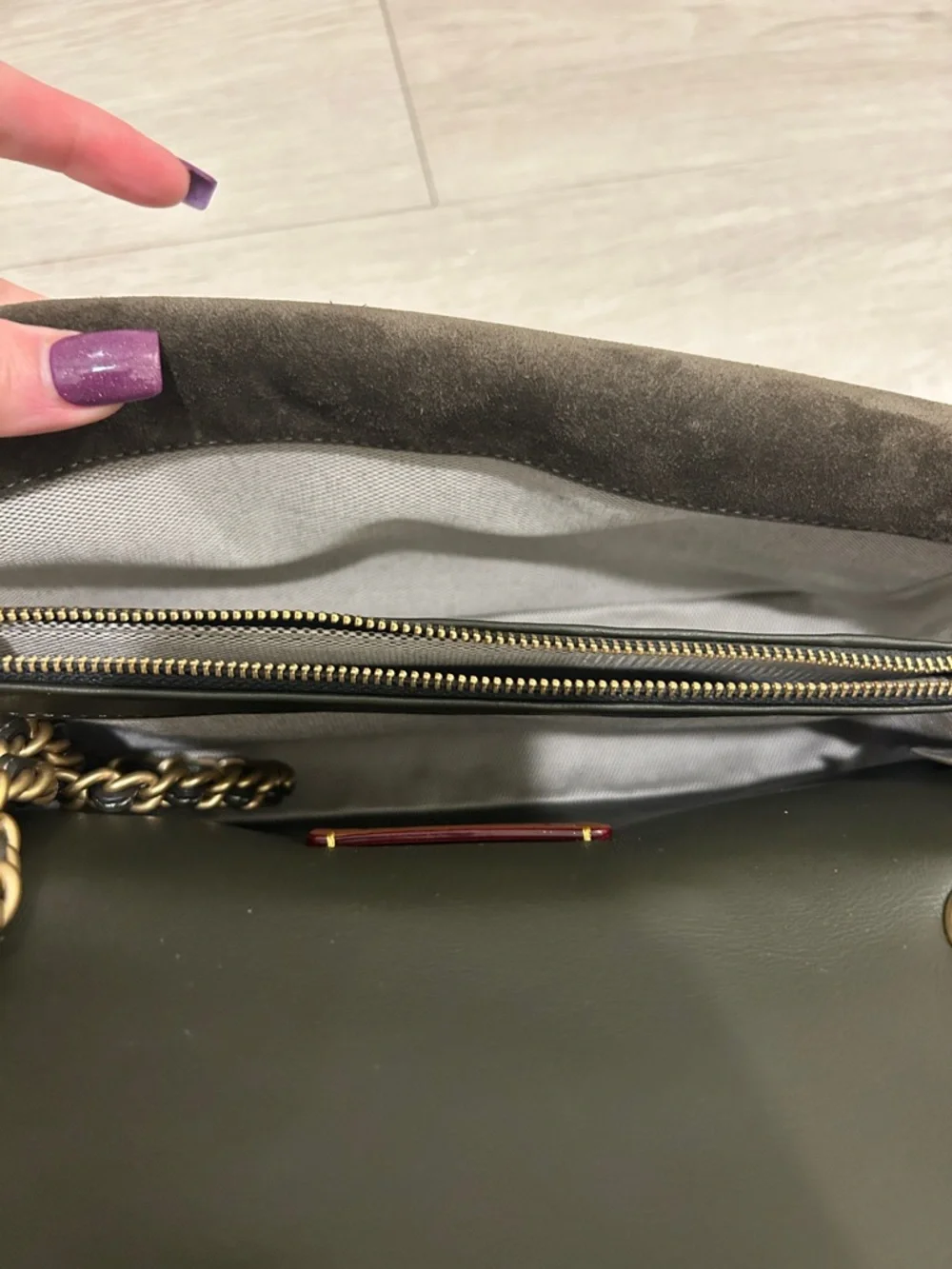 Coach (NWT) Tabby Shoulder Bag 26 With Quilting in Olive - Picture 11 of 16